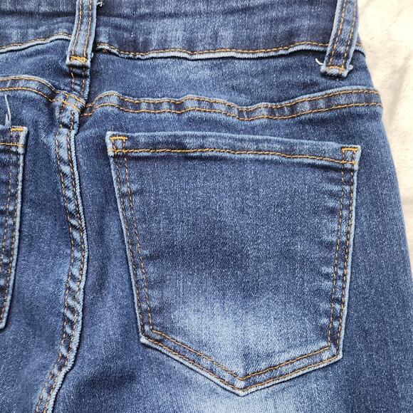 Love Soho Jeans Womens 3 Juniors Blue Mid Rise Skinny Dark Wash Stretch Denim - Picture 4 of 11